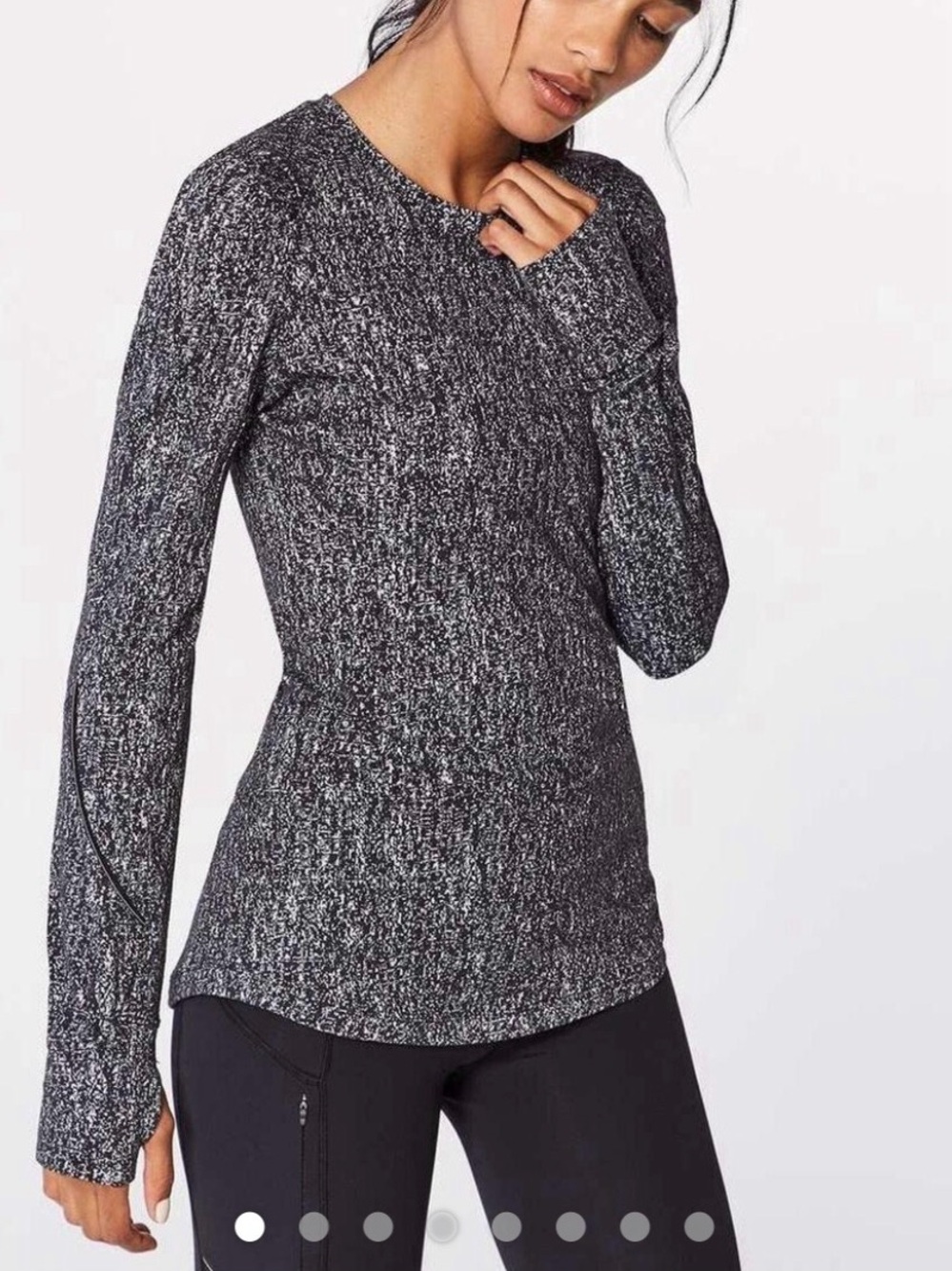 lululemon athletica Extra Mile Long Sleeve Knit Top - Black